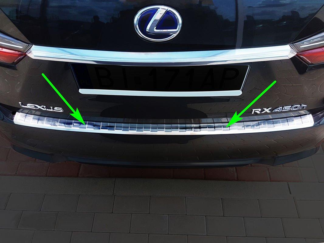 Защитная накладка на задний бампер для Lexus RX 2013-2019 /нерж.сталь/, фото 4