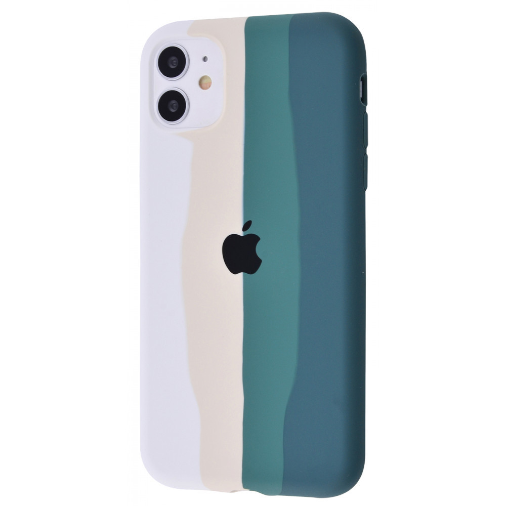 

Чехол накладка iPhone 11 Rainbow Silicone Case