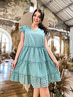 Женское стильное летнее платье №с41459.1 (р.50-56) оливковый, фото 1