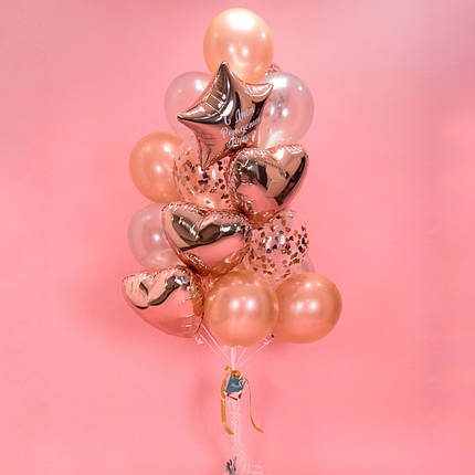 Кулі для мами на день народження в рожевому золоті, фото 2