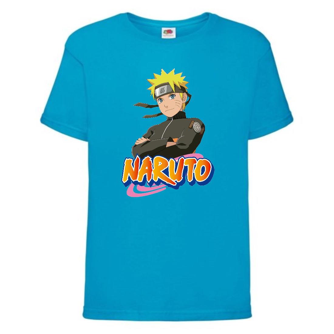 

Футболка Наруто (Naruto - 0035) голубая 104-116-128-140-152-164 размер