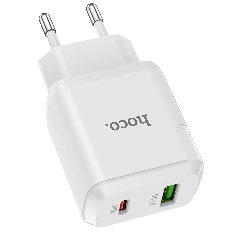 

Зарядное устройство HOCO N5 1USB+1Type-C PD 20W QC3.0 3A White