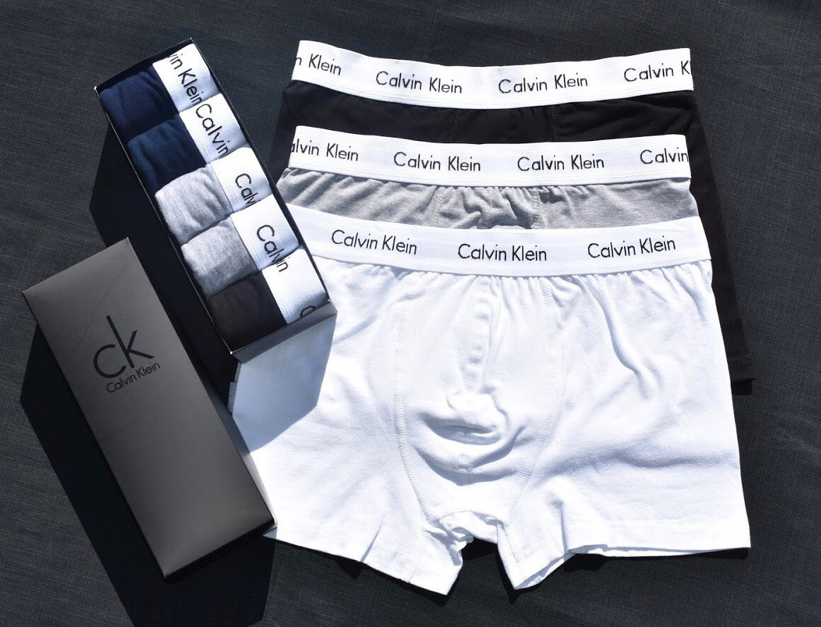 

Трусы мужские боксерки Calvin Klein набор 5 шт., Келвин Кляйн, 93% хлопок, 7% эластан. Код KH-1233, Разные цвета