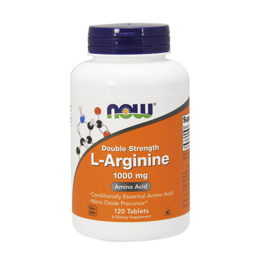 

Aргинин NOW L-Arginine 1000 mg 120 tabs