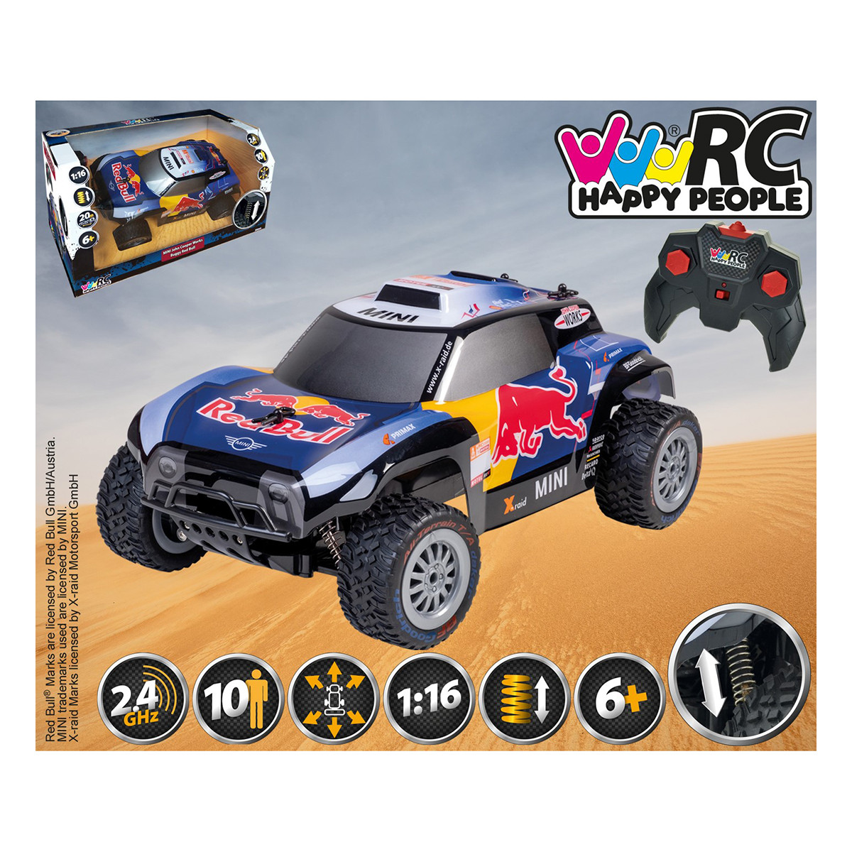 

Машина Happy People Red Bull X-raid Mini JCW Buggy на р/у H30045 ТМ: Happy People