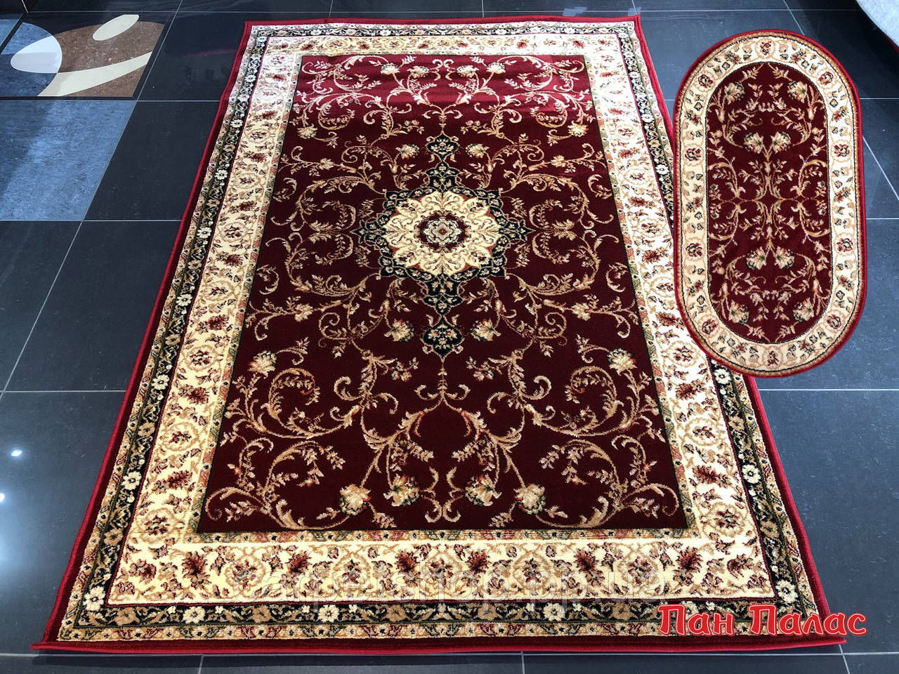 

2,5х4,0 Ковер Lotos 523/210 (бордовый), на пол, фабрика Karat carpet Украина. Прямой, овал.