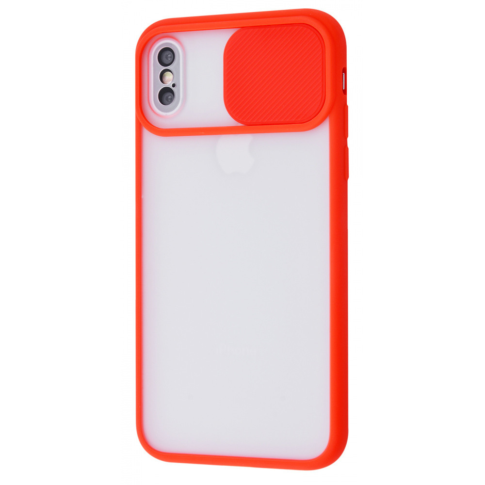 

Чехол накладка iPhone X/Xs Camera Protect Matte Case (PC+TPU) red