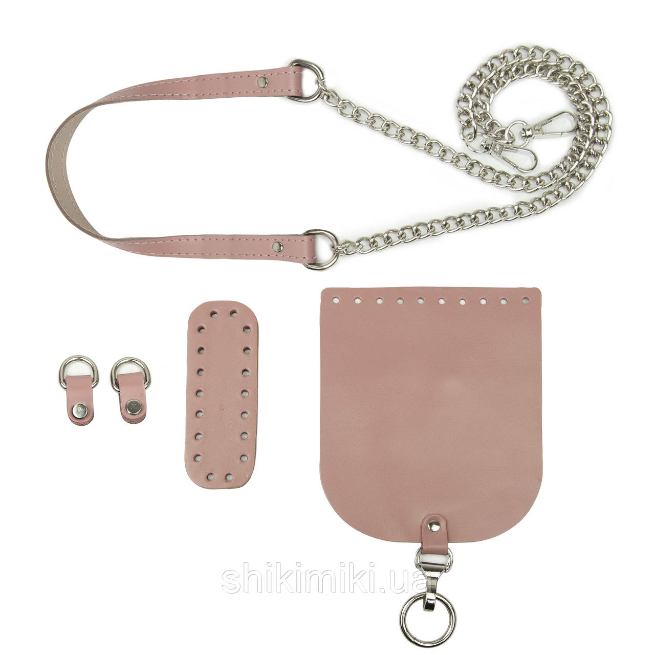 Комплект для міні-сумочки Amely зі шкіри, колір ліловий