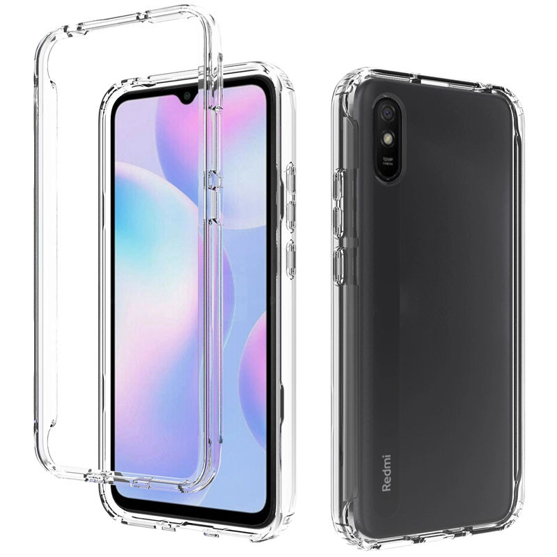 

Чехол TPU+PC Full Body с защитой 360 для Xiaomi Redmi 9A, Прозрачный