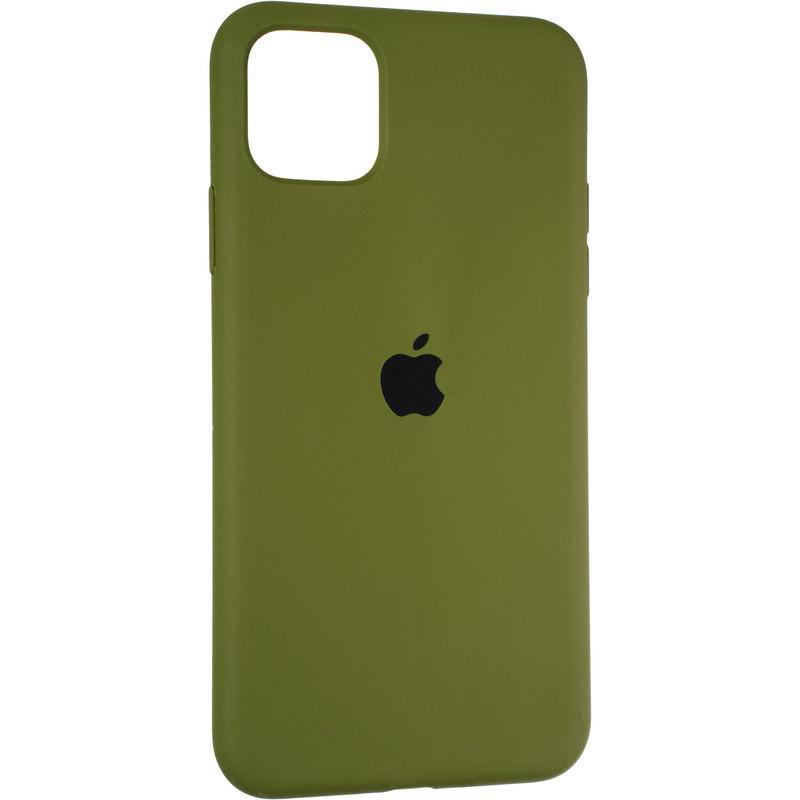 

Чехол Original Silicone Case для Apple iPhone 11 Pro Max бампер накладка Full Soft Pinery Green