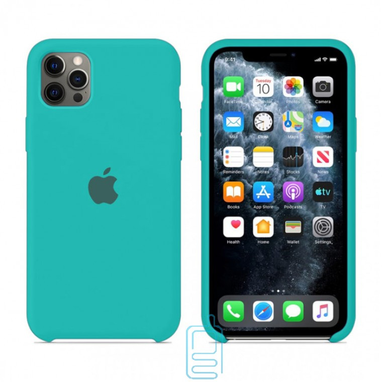 

Чехол Silicone Case Original iPhone 12 Pro Max №21 (Ice sea blue) (N21), Бирюзовый