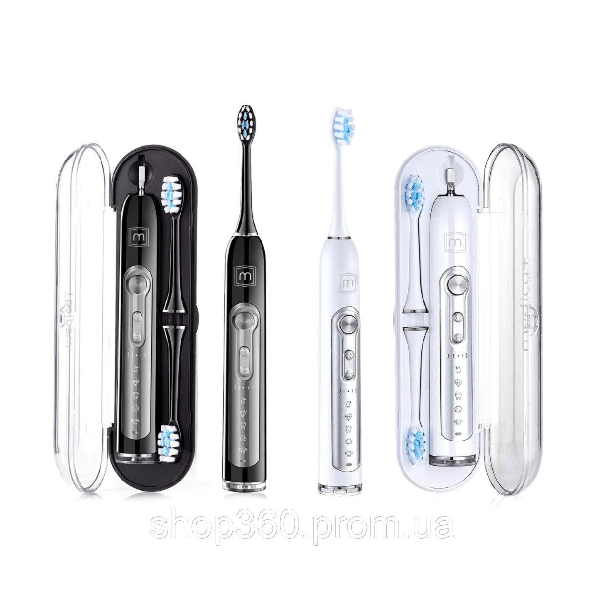 

НАБОР: УЛЬТРАЗВУКОВАЯ ЗУБНАЯ ЩЕТКА MEDICA+ PROBRUSH 9.0 (ULTASONIC) BLACK+WHITE