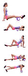 Массажный ролик, валик для массажа спины (йога ролл массажер для спины, шеи, ног) OSPORT 34*14см (OF-0090), фото 3