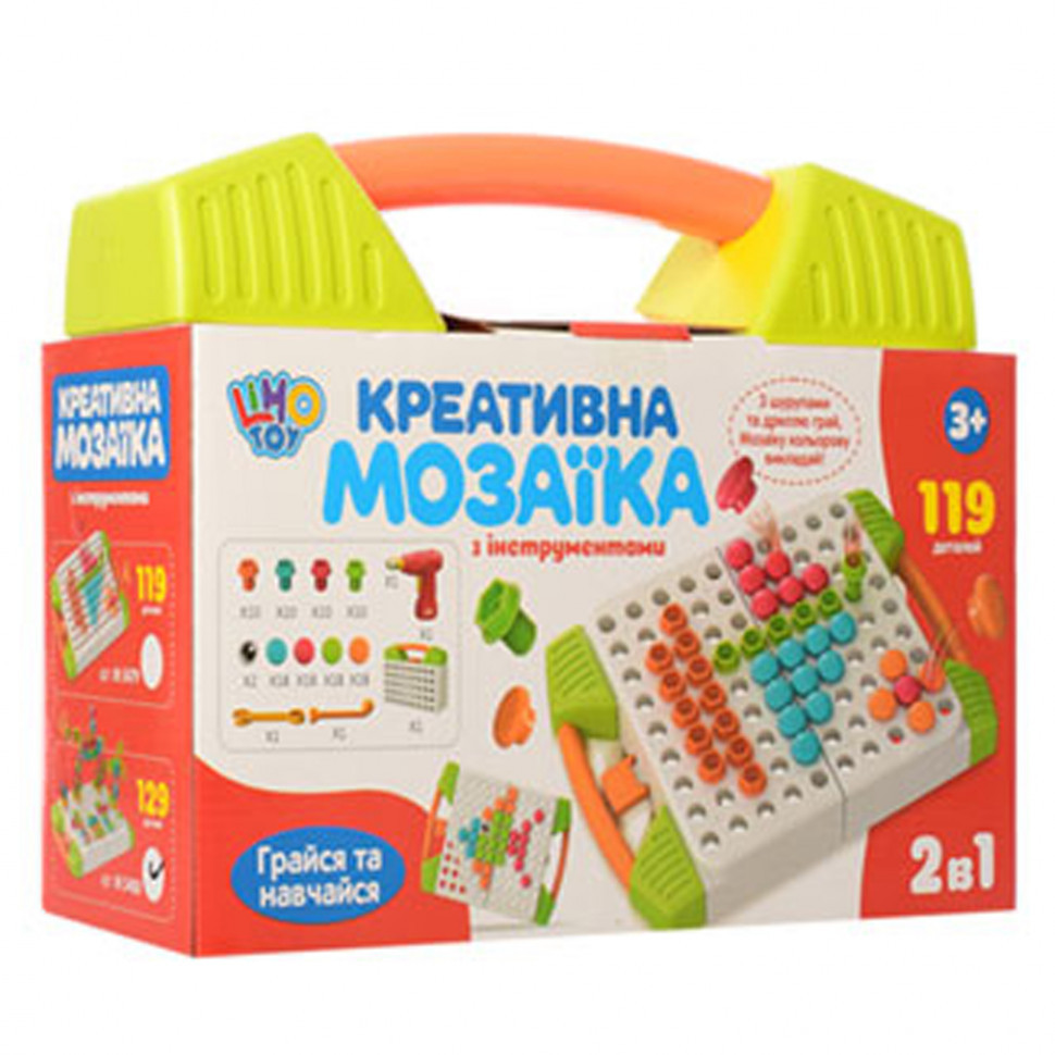 

Детская развивающая мозаика с шуруповертом M 5479, 119 деталей (Зеленый)