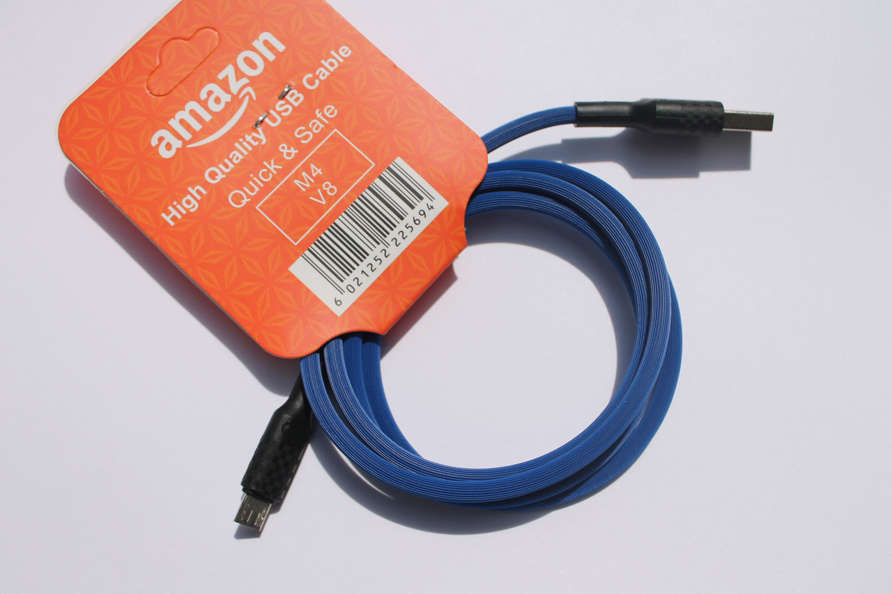 Кабель MicroUSB - USB Amazon M4 V8 1м синий, цена 55 грн - Prom.ua  (ID#1427731485)