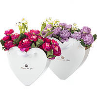 Набір подарункових коробок для квітів "Серце" 2 шт. (27 см і 23 см)