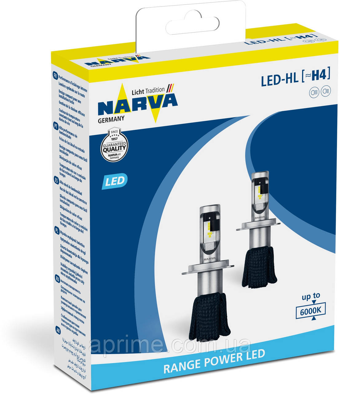 

Narva H4 оригинальные LED лампы. Светодиодные авто лампы (лэд) Нарва H4 12/24v 6500K X2 24W RPL