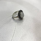 Місячний камінь кільце з натуральним каменем місячний камінь в сріблі. Кільце з місячним каменем розмір 18 Індія, фото 8