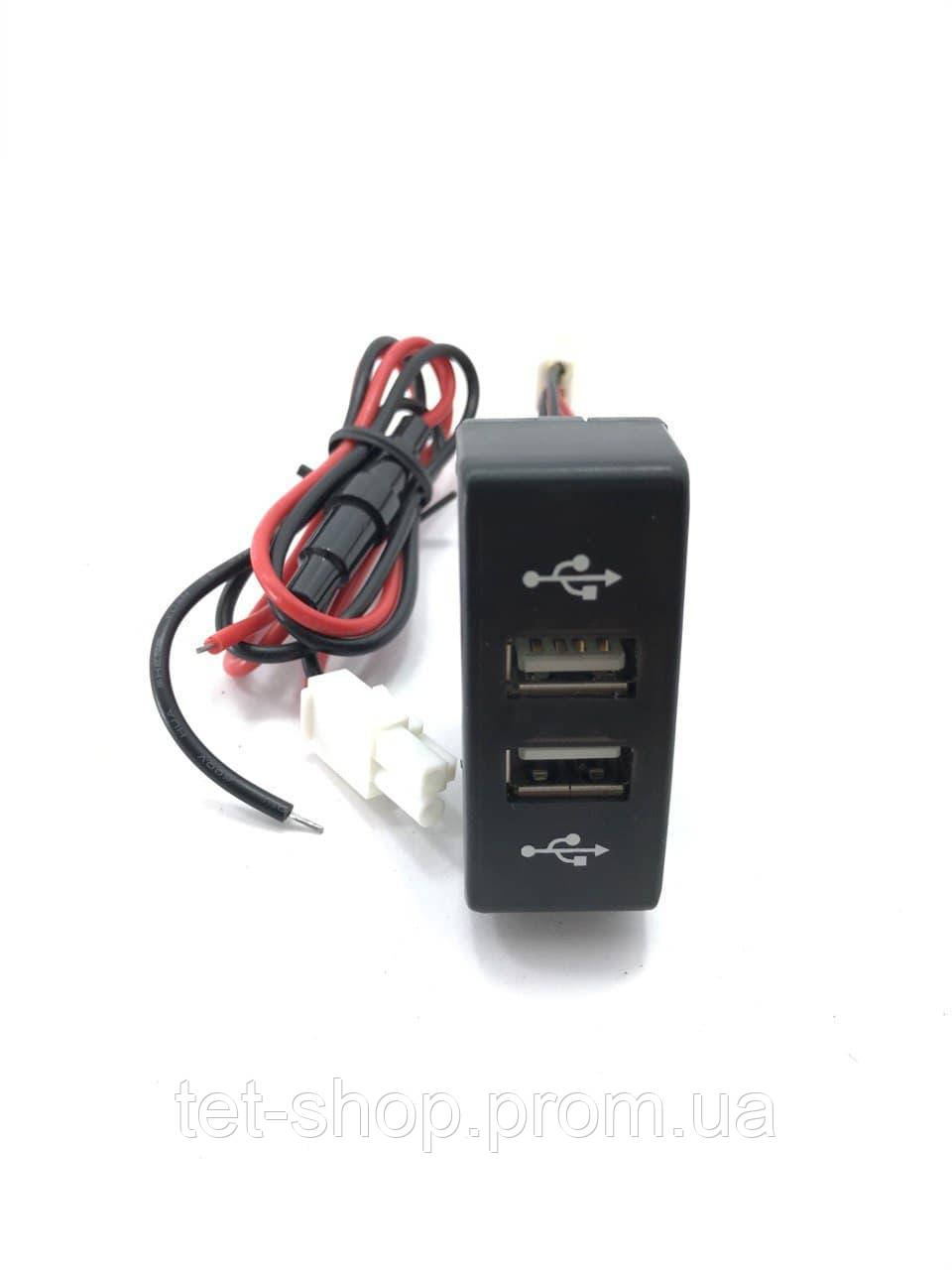 

2 USB входа 12-24V Автомобильная зарядка (врезная под кнопку) Гнездо под 2 юсб в автомобиль. 97965