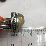 Цитрин 19,4 размер кольцо с натуральным цитрином кольцо с камнем цитрин желтый в серебре Индия, фото 5