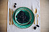 Набор 6 керамических зеленых тарелок Малахит 21 см, фото 3
