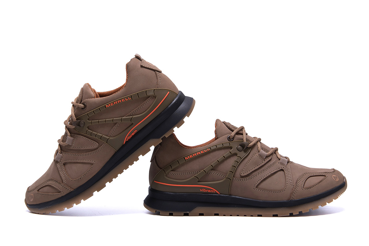 

Мужские кожаные кроссовки MERRELL vlbram Olive. Кожаные мужскиие туфли. Мужская обувь, Оливковый