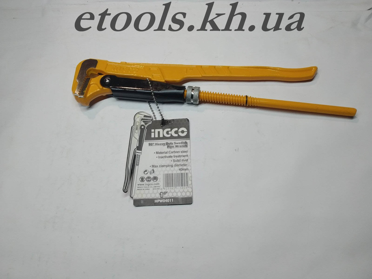 

Трубный ключ 40 мм 90 градусов INGCO HPW04011