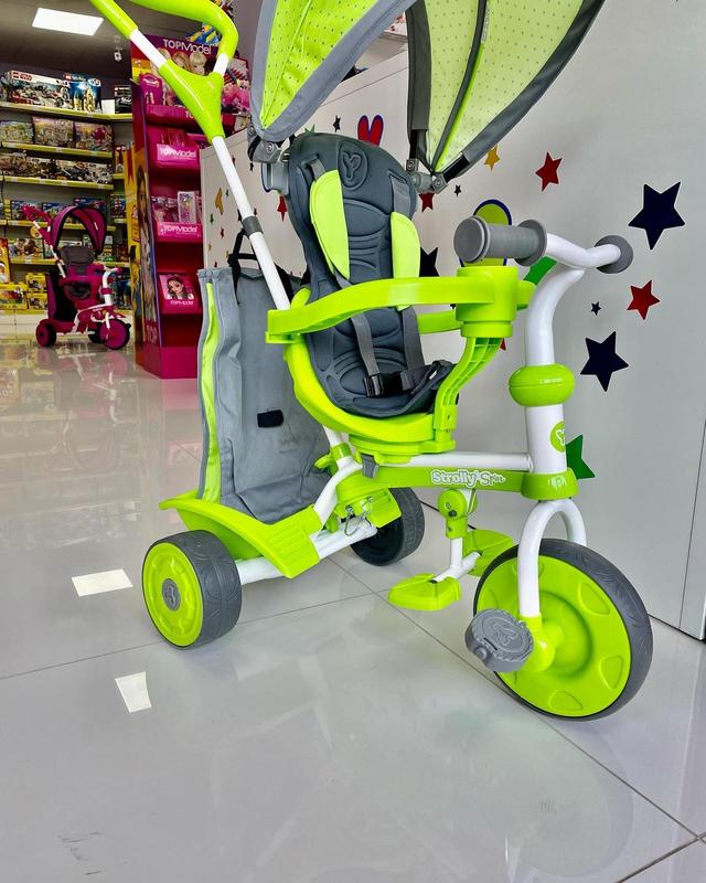 Триколісний Дитячий велосипед  Y STROLLY Spin 2 в 1 зелений (100835)