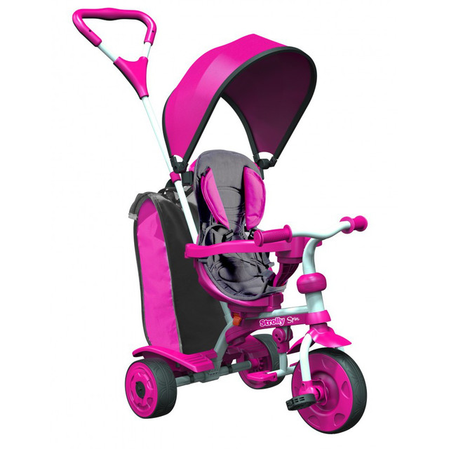 Триколісний Дитячий велосипед трайк Y STROLLY Spin 2 в 1 рожевий (100910)