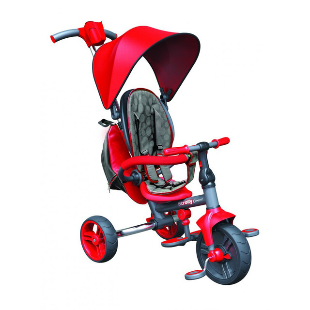 Триколісний Дитячий велосипед трайк компакт Y STROLLY Compact 2 в 1 червоний trike  (100832)