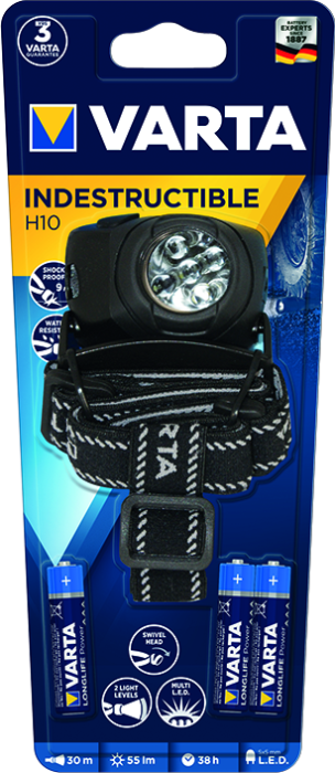 

Фонарь VARTA Indestructible Head Light LED x5 3AAA