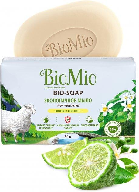 Екологічне туалетне мило BioMio Bio-soap "Литсея і бергамот" (90г.)
