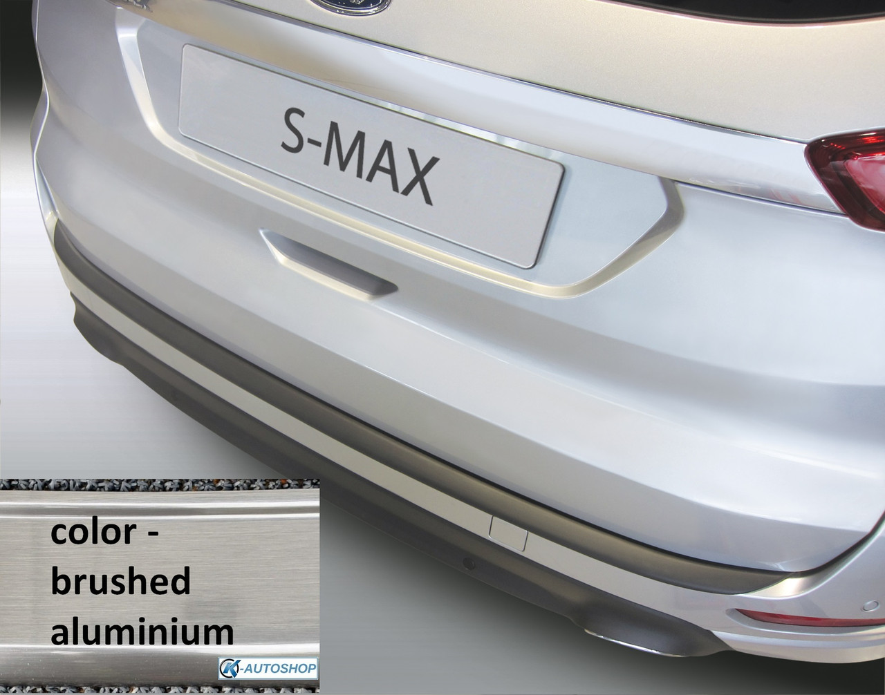 Пластиковая защитная накладка на задний бампер для Ford S-Max Mk2 2015-2019, фото 2