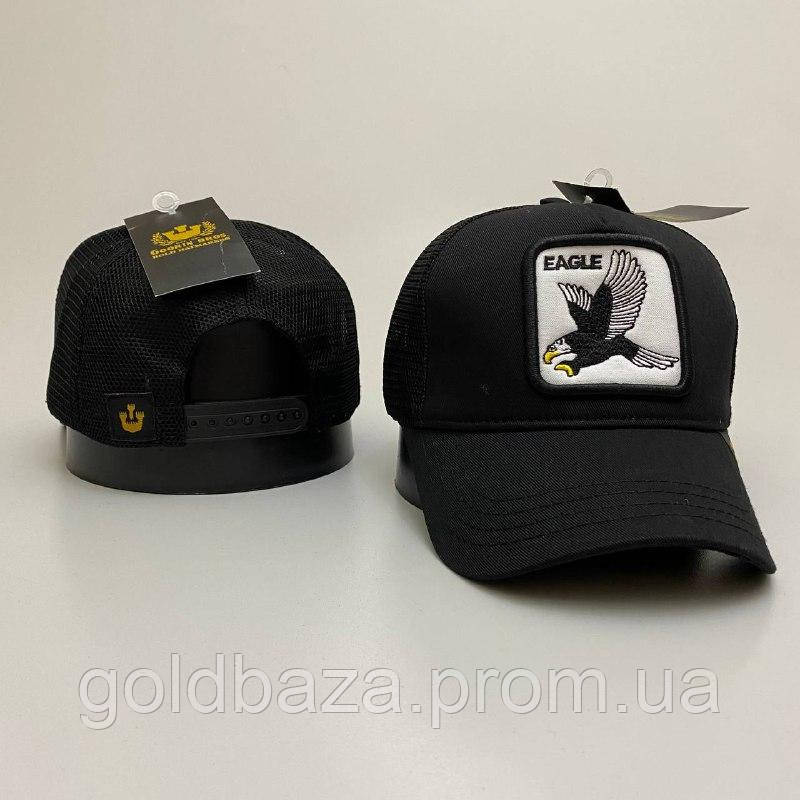 

Кепка Goorin Brothers Eagle унисекс бейсболка с орлом (черная, белая, синяя), Черный