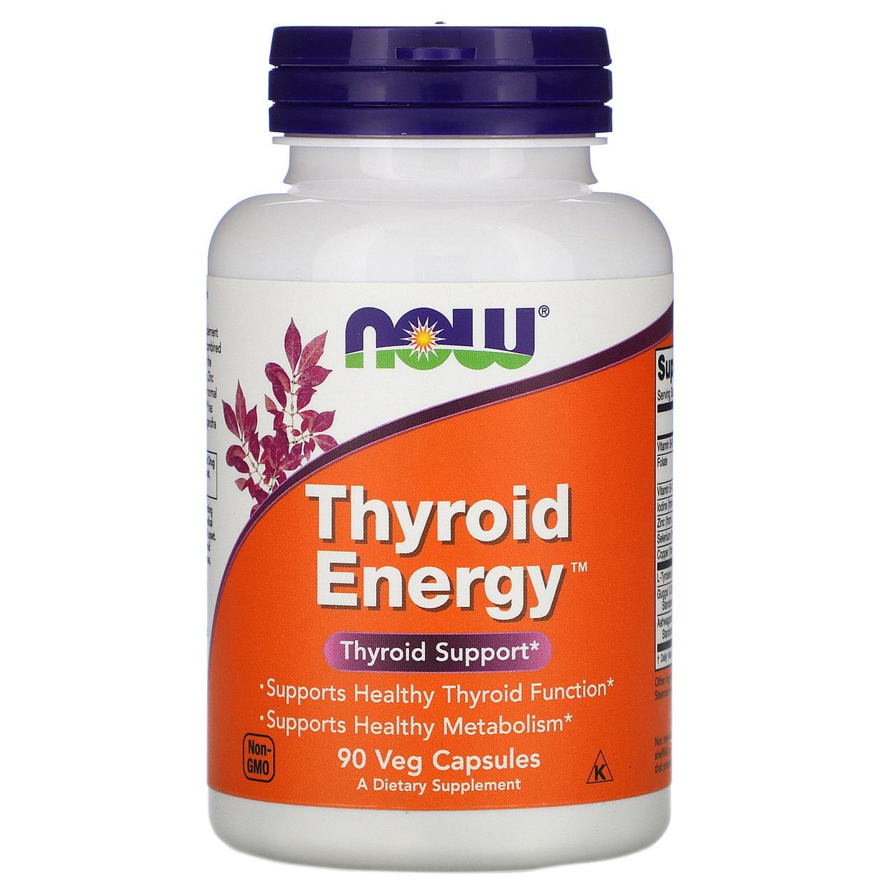 

Now Foods, Thyroid Energy (90 капс.), витамины для щитовидной