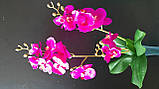 Кущ орхідей колір яскраво рожевий - 50 см (3 гілки), фото 3