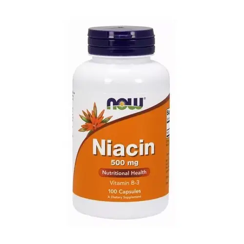 Вітамін В3, Ніацин NOW Niacin 500 mg 100 caps