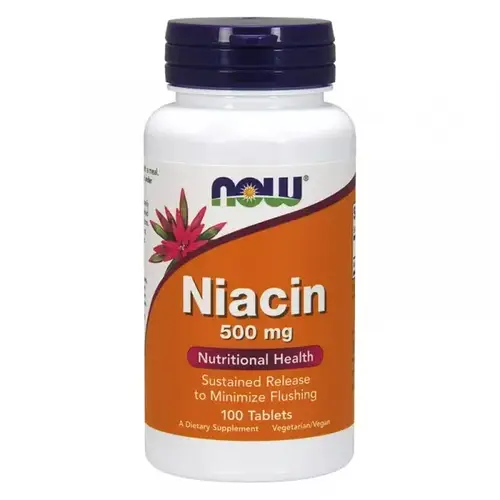 Вітамін В3, Ніацин NOW Niacin 500 mg 100 tab