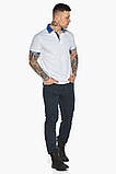 Модна біла футболка поло чоловіча модель - 5216, фото 2