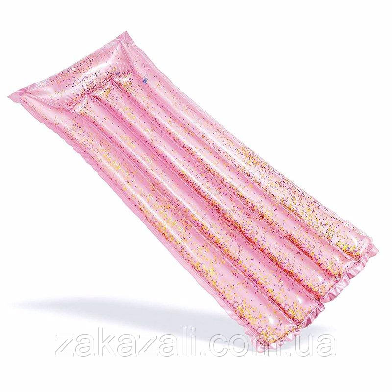 

Пляжный надувной матрас для плавания Intex 58720 (170 x 53 x 15 см) Блеск Pink Glitter Mat