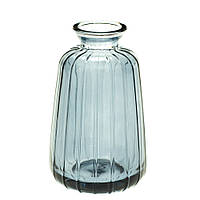 Маленькая стильная вазочка, бутылочка, флакон "Монталь" голубой цвет 11х7 см