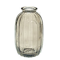 Маленькая стильная вазочка, бутылочка, флакон "Ричи" серый цвет 12х7 см