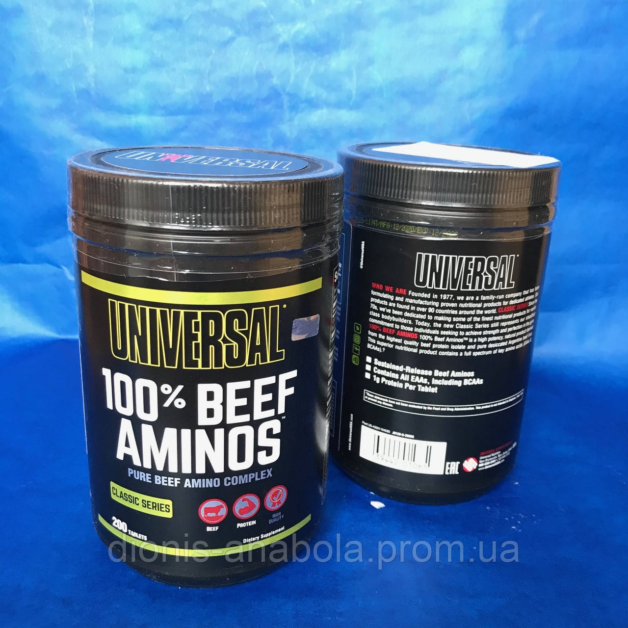 

Аминокислоты BCAA Universal 100% Beef Aminos 200 табл 100% BEEF AMINOS 200 т