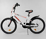 Велосипед детский двухколесный Corso EX-20 N 2866 20" рост 130-150 см возраст 7 до 11 лет белый, фото 4