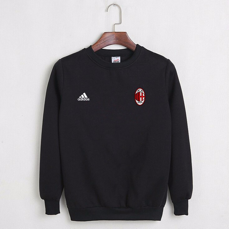 

Футбольная кофта, свитшот футбольный Милан Адидас, Milan Adidas, черный