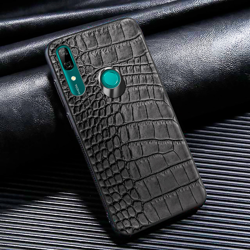 

Кожаный чехол BoxFace Huawei P Smart Z Черный с текстурой Crocodile Black