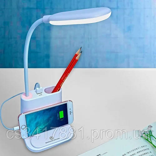 

Лампа настольная аккумуляторная Led Bionic Desk Lamp сенсорная с функцией Power Bank белая SKL11-277522, Белый