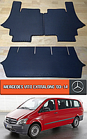 ЄВА килимки в пасажирський салон Мерседес Віто 2003-2013. EVA килими на Mercedes Vito Extralong, фото 1