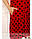 Женское летнее платье в горошек №2277 (р.50-68) красный, фото 2