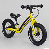 Детский беговел велобег на магниевой раме 12 дюймов Corso Prime C7 50457 желтый, фото 3